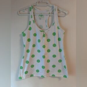 Bershka Green Polka Dot Tank Top, S